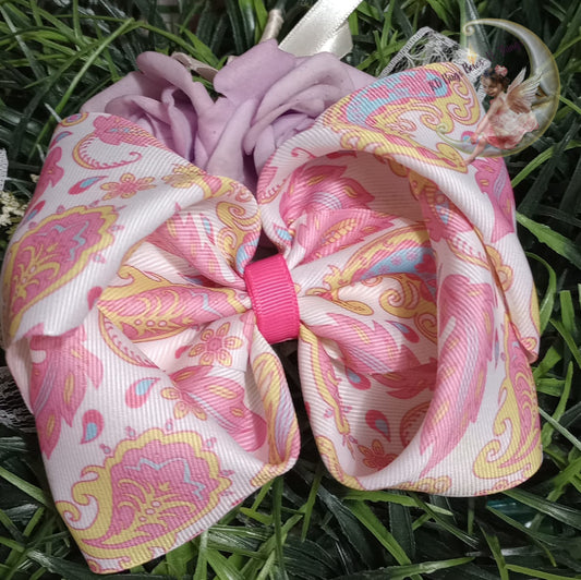 JoJo Style Bow white paisley