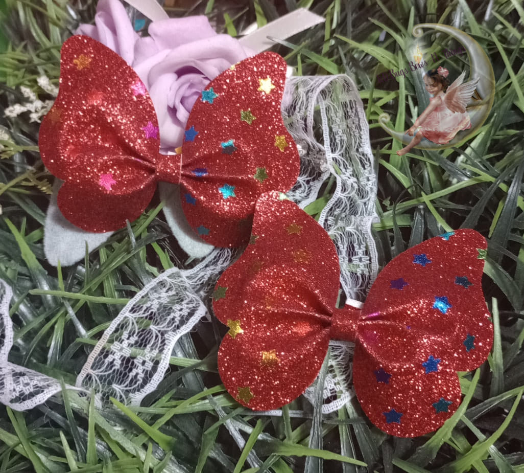 Butterfly Piggies Red with rainbow stars (Copy)