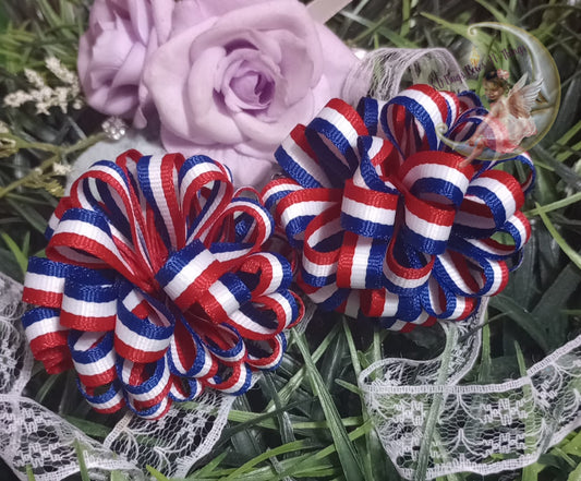 Piggy Puffs Set Red White and Blue