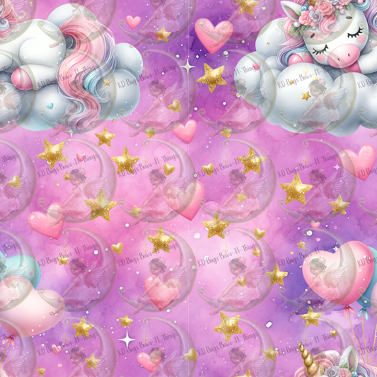 DIGITAL-Seamless Pattern-Galaxy Unicorn